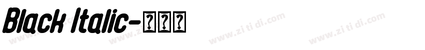 Black Italic字体转换 Black Italic字体转换